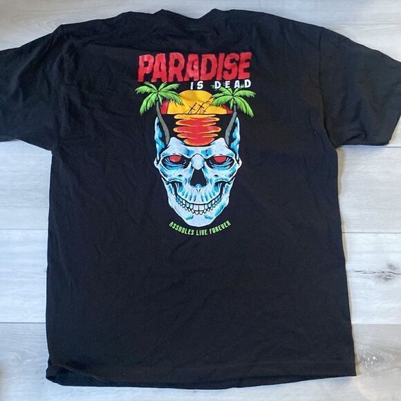 Assholes Live Forever Shirt Heather Grey & Black XL - Picture 7 of 7